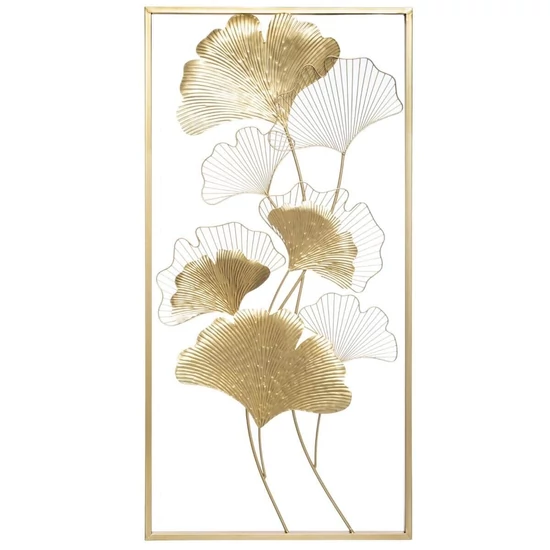 Ginkgo fém fali dekor keretben